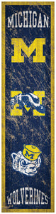 Michigan Wolverines Heritage Banner Wood Sign - 6"x24"