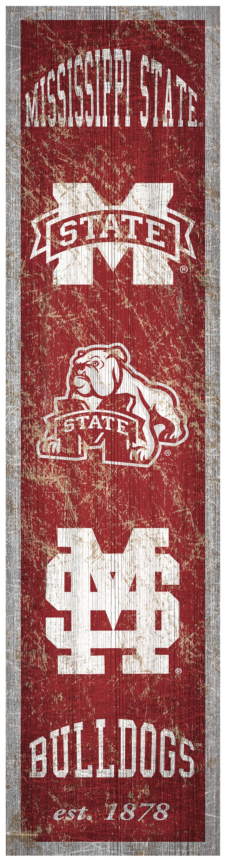 Mississippi State Bulldogs Heritage Banner Wood Sign - 6