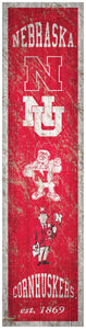 Nebraska Cornhuskers Heritage Banner Wood Sign - 6"x24"