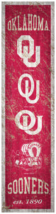 Oklahoma Sooners Heritage Banner Wood Sign - 6"x24"