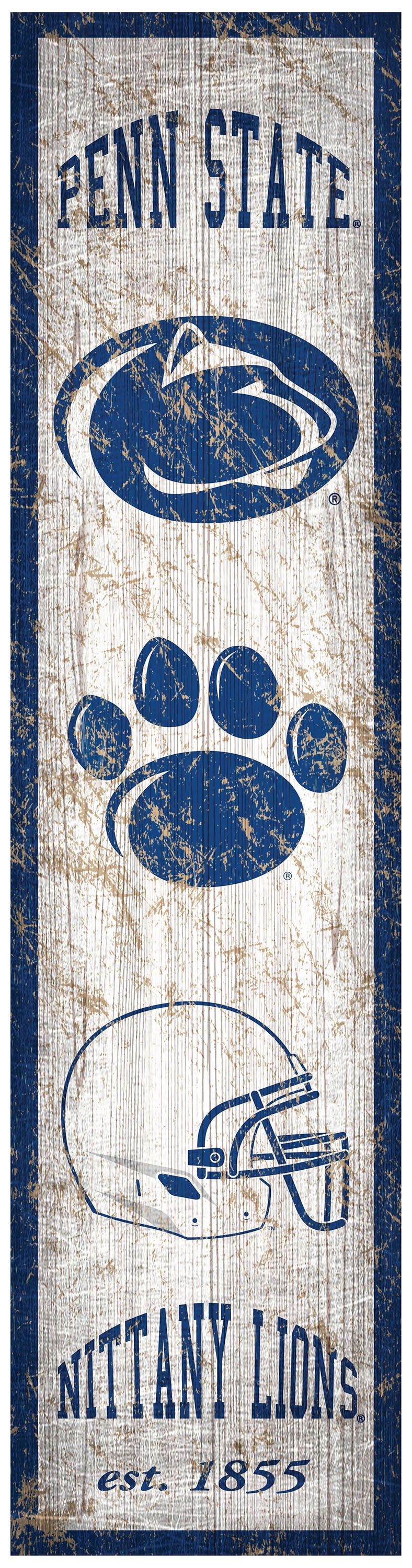 Penn State Nittany Lions Heritage Banner Wood Sign - 6