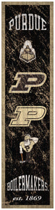 Purdue Boilermakers Heritage Banner Wood Sign - 6"x24"