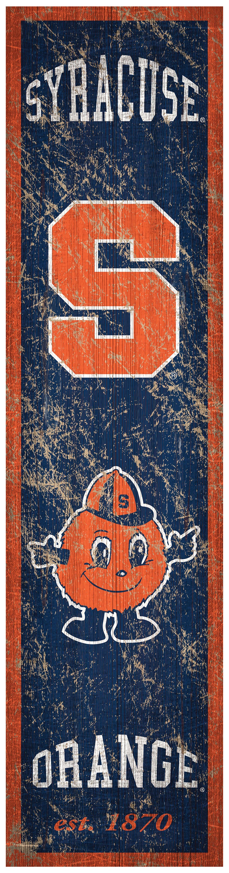 Syracuse Orange Heritage Banner Wood Sign - 6