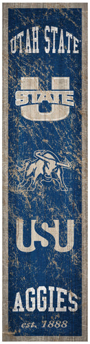 Utah State Aggies Heritage Banner Wood Sign - 6