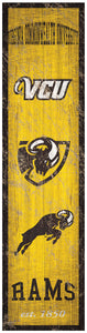 VCU Rams Heritage Banner Wood Sign - 6"x24"