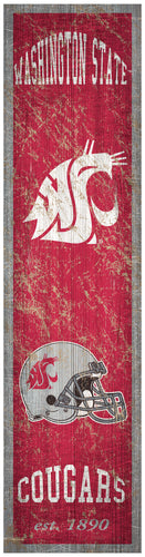 Washington State Cougars Heritage Banner Wood Sign - 6
