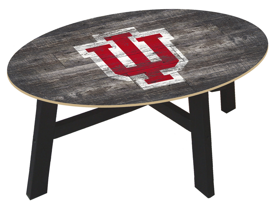 Indiana Hoosiers Distressed Wood Coffee Table