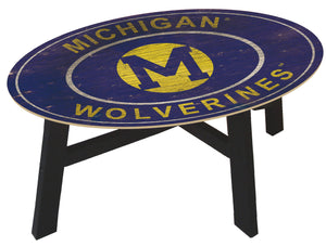 Michigan Wolverines Heritage Logo Wood Coffee Table