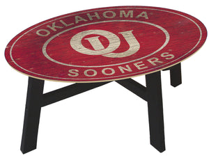 Oklahoma Sooners Heritage Logo Wood Coffee Table
