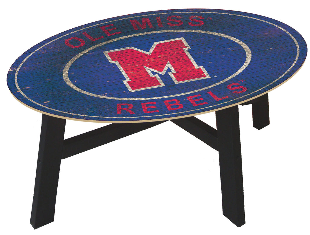 Ole Miss Rebels Heritage Logo Wood Coffee Table
