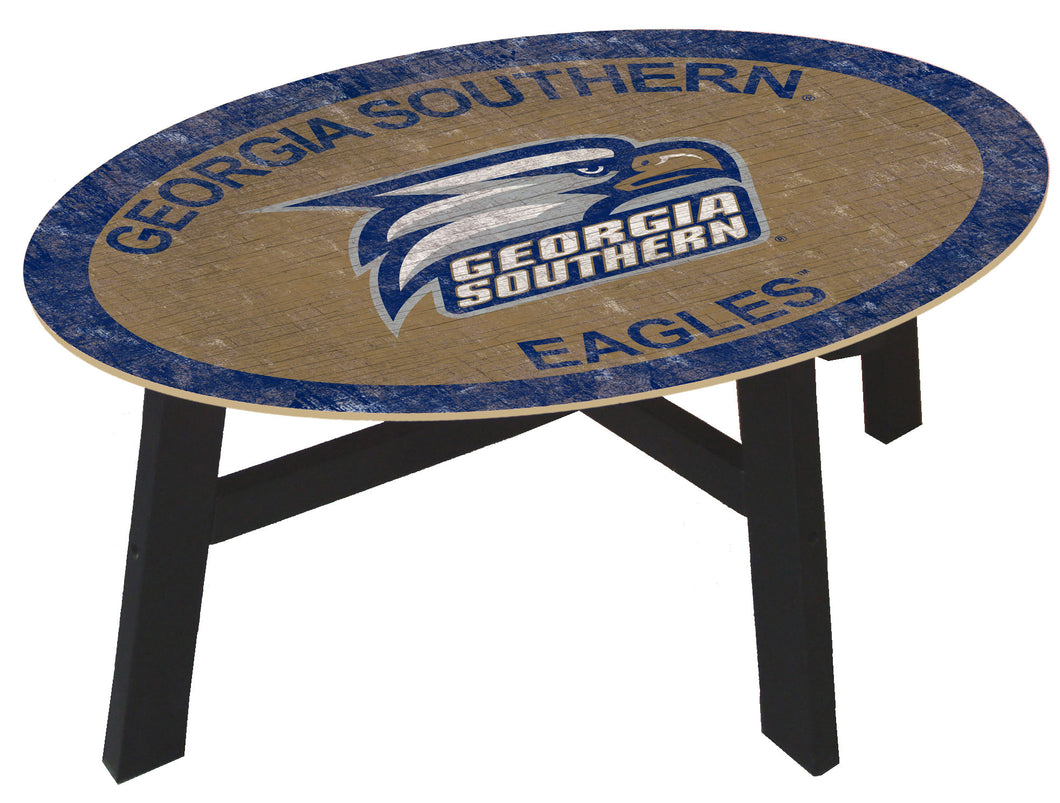 Georgia Southern Eagles Color Logo Wood Coffee Table