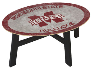 Mississippi State Color Logo Wood Coffee Table