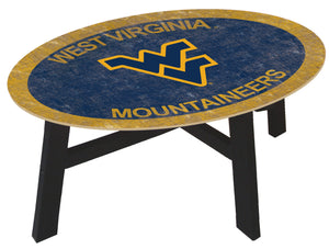 West Virginia Mountaineers Color Logo Wood Coffee Table