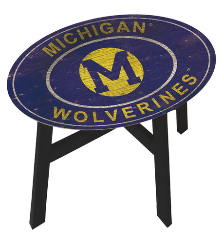 Michigan Wolverines Heritage Logo Side Table