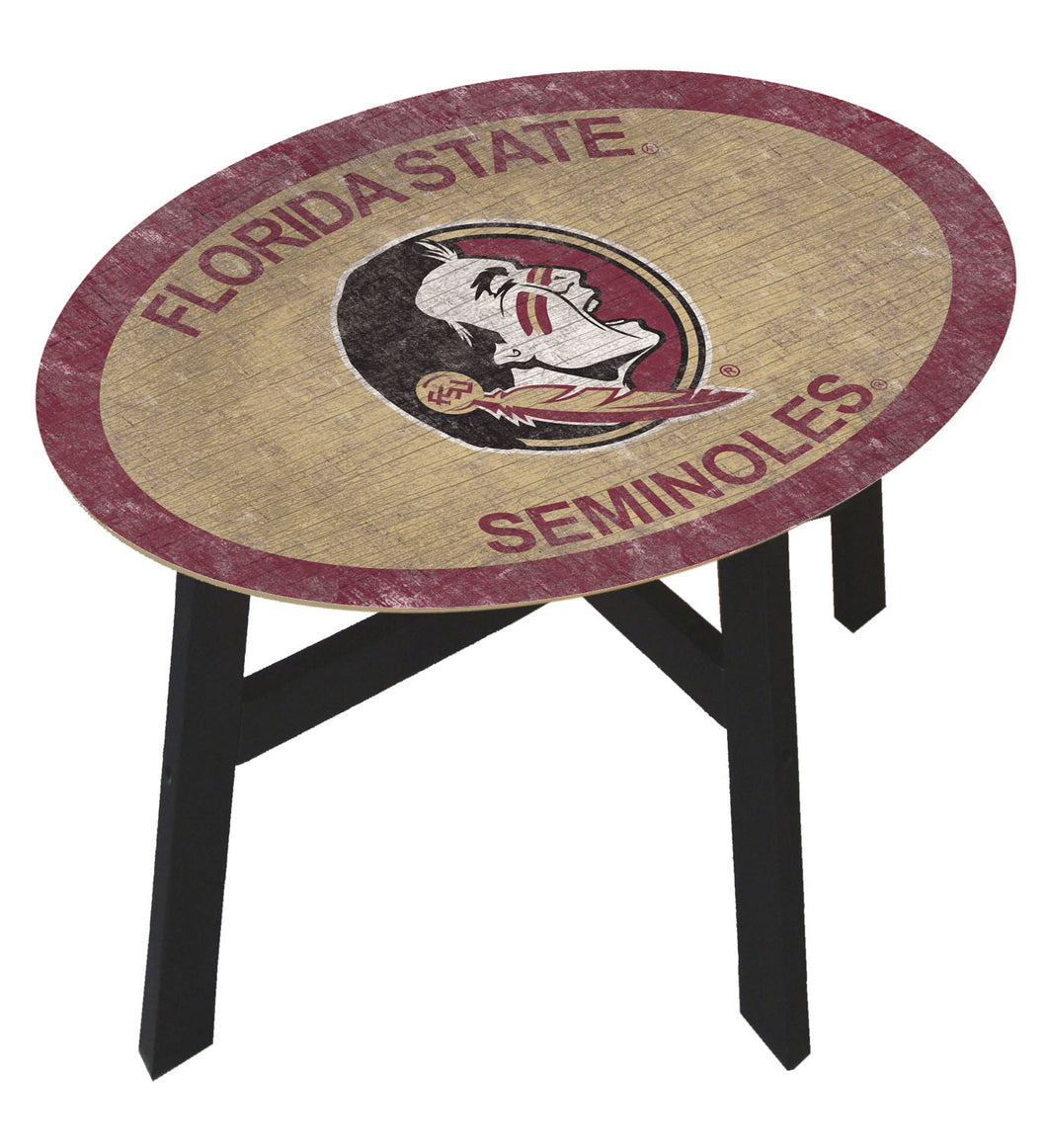 Florida State Seminoles Color Logo Wood Side Table