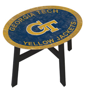 Georgia Tech Yellow Jackets Color Logo Wood Side Table