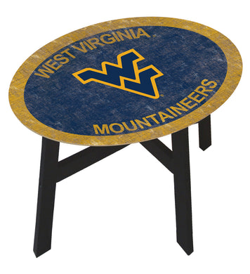 West Virginia Mountaineers Color Logo Wood Side Table