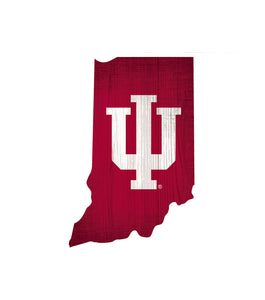Indiana Hoosiers State Wood Sign