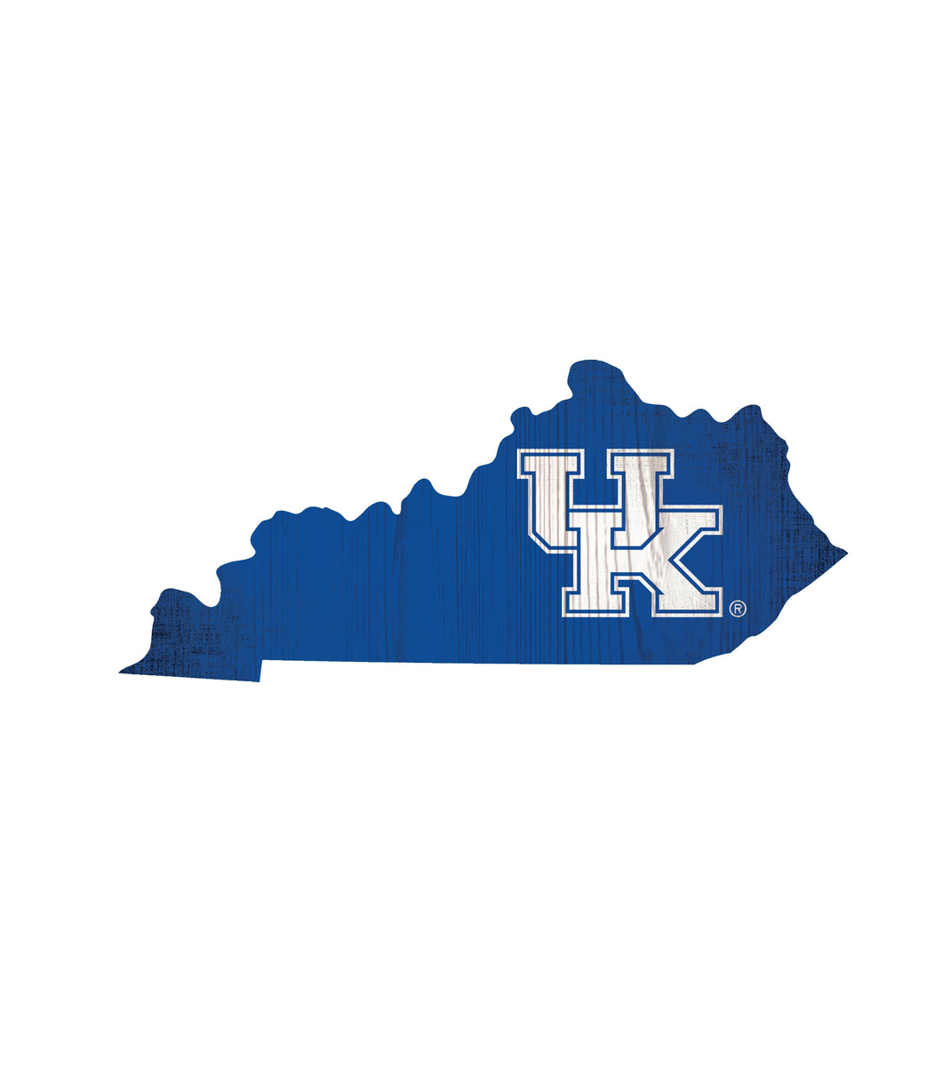 Kentucky Wildcats State Wood Sign