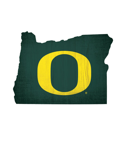 Oregon Ducks State Wood Sign