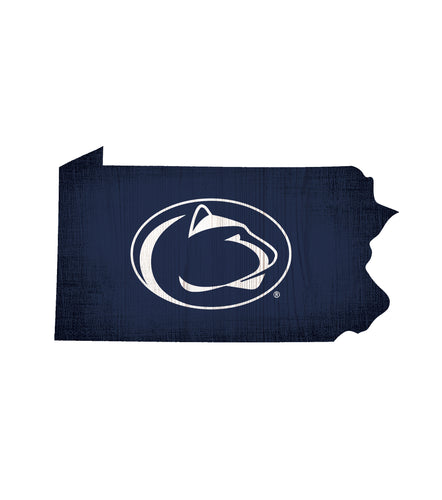 Penn State Nittany Lions State Wood Sign