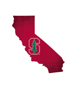 Stanford Cardinals State Wood Sign