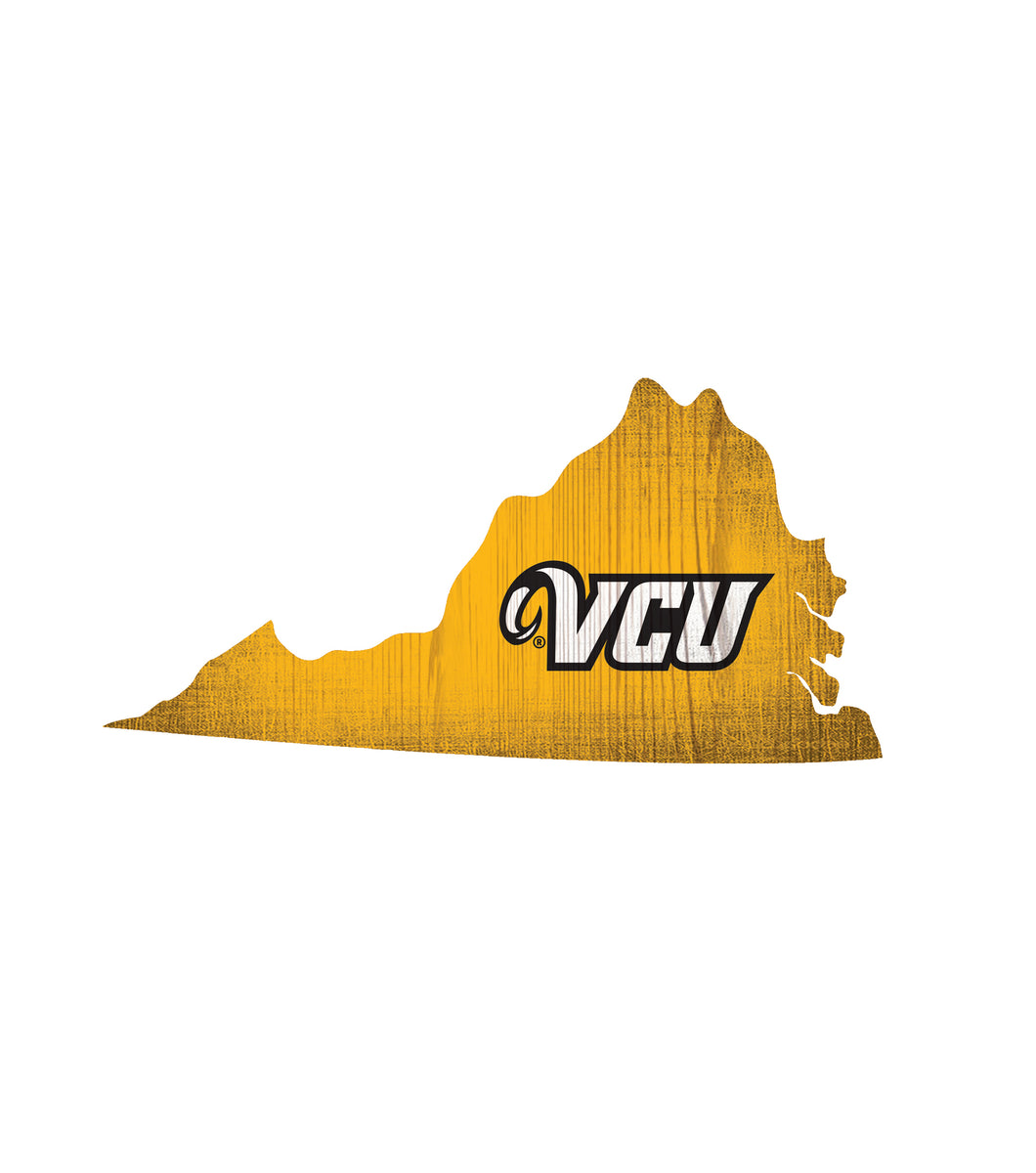 VCU Rams State Wood Sign