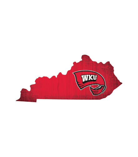 Western Kentucky Hilltoppers State Wood Sign