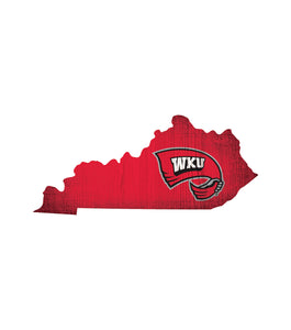 Western Kentucky Hilltoppers State Wood Sign