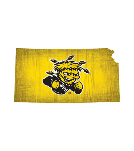 Wichita State Shockers State Wood Sign