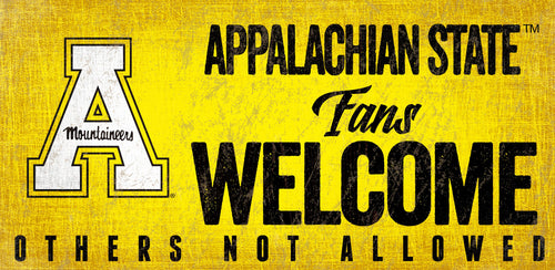 Appalachian State Mountaineers Fans Welcome Wood Sign