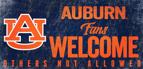 Auburn Tigers Fans Welcome Wood Sign