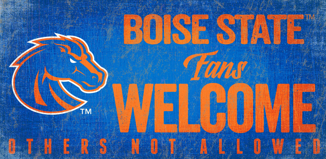 Boise State Broncos Fans Welcome Wood Sign