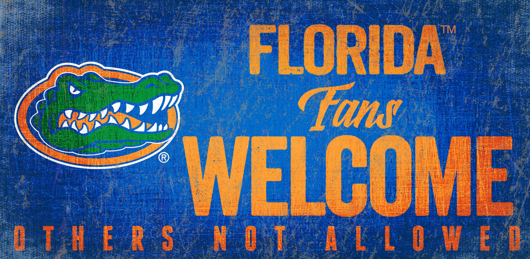 Florida Gators Fans Welcome Wood Sign