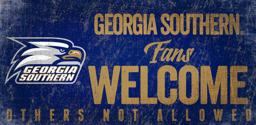 Georgia Southern Eagles Fans Welcome Wood Sign