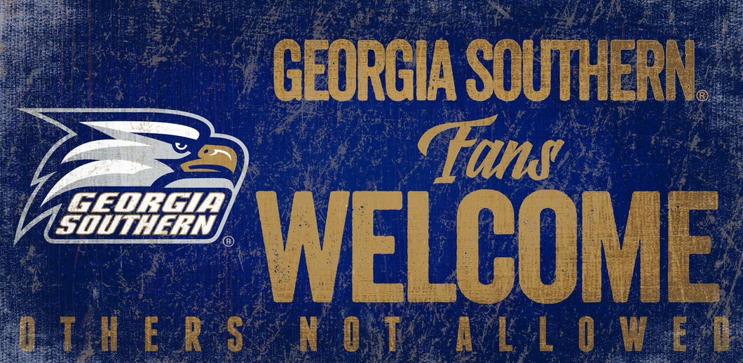 Georgia Southern Eagles Fans Welcome Wood Sign