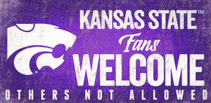 Kansas State Wildcats Fans Welcome Wood Sign 