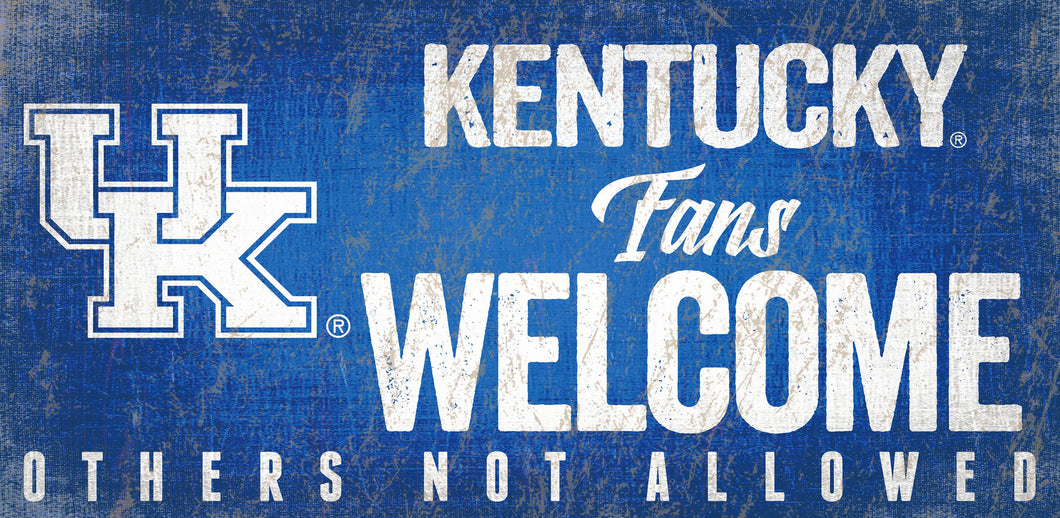 Kentucky Wildcats Fans Welcome Wood Sign 