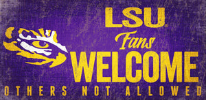 LSU Tigers Fans Welcome Wood Sign