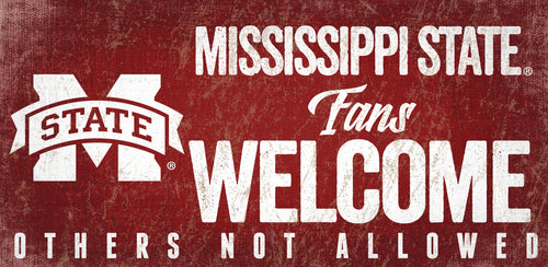 Mississippi State Bulldogs Fans Welcome Wood Sign