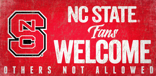 NC State Wolfpack Fans Welcome Wood Sign