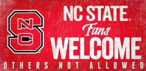 NC State Wolfpack Fans Welcome Wood Sign