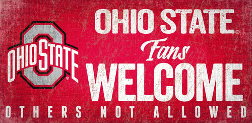 Ohio State Buckeyes Fans Welcome Wood Sign - 12