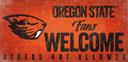 Oregon State Beavers Fans Welcome Wood Sign