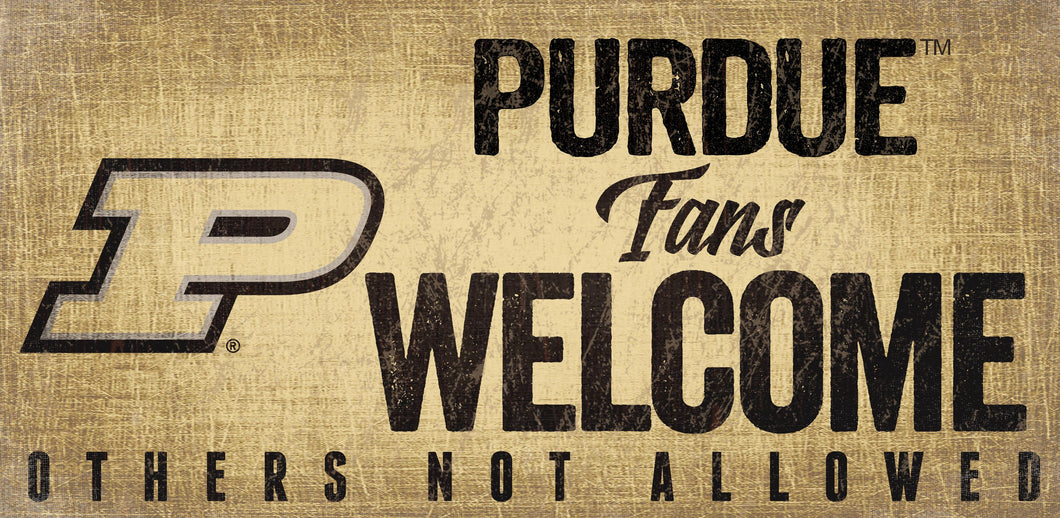 Purdue Boilermakers Fans Welcome Wood Sign