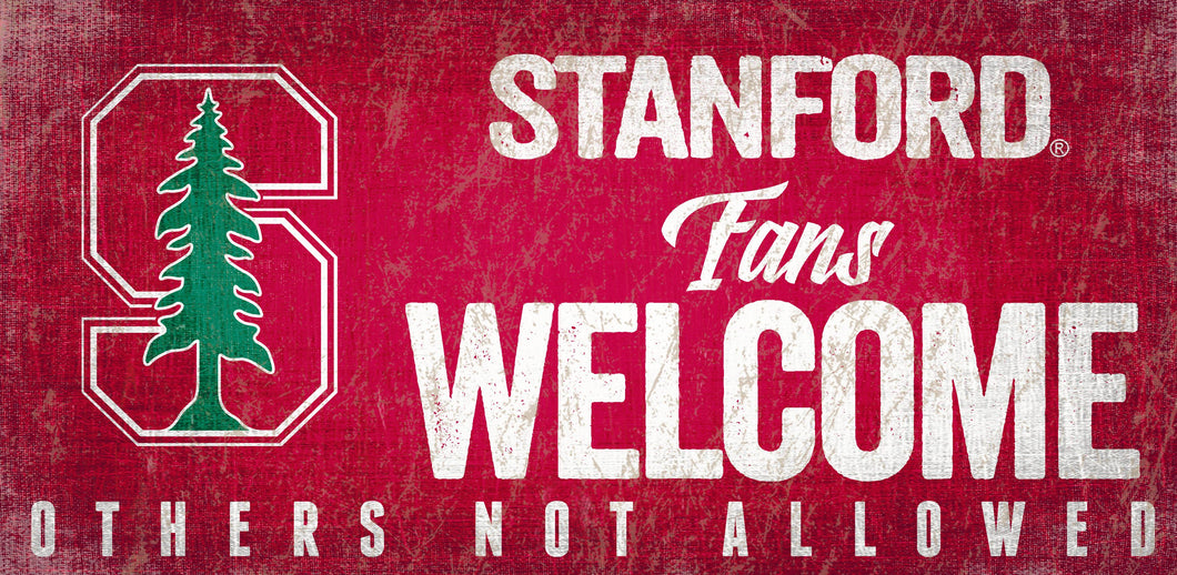 Stanford Cardinal Fans Welcome Wood Sign