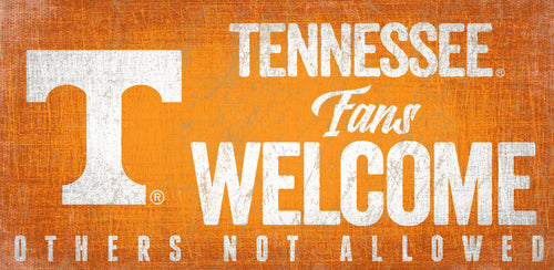 Tennessee Volunteers Fans Welcome Wood Sign