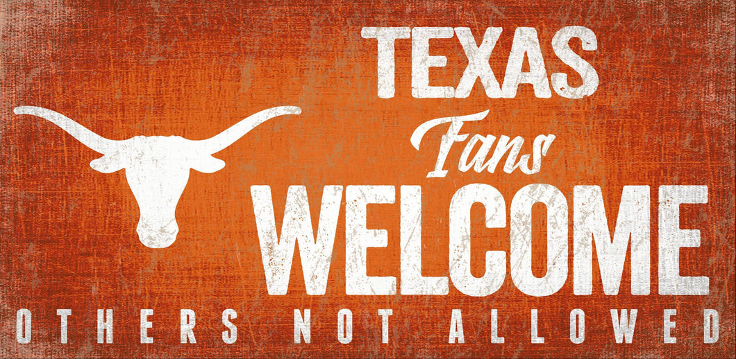 Texas Longhorns Fans Welcome Wood Sign