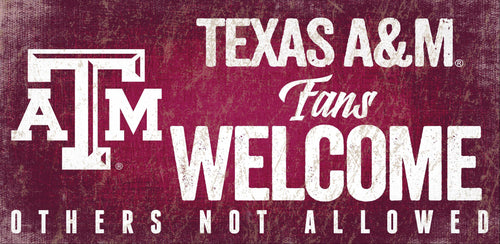 Texas A&M Aggies Fans Welcome Wood Sign