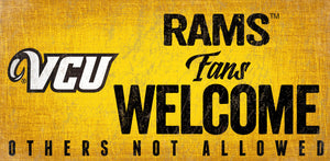 VCU Rams Fans Welcome Wood Sign 